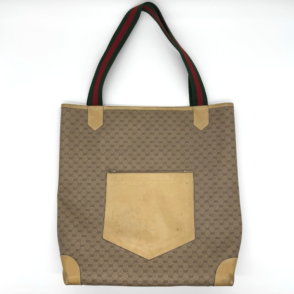 Vintage Gucci Sherry Line Micro Gg Tote #158938G12B - Picture 7 of 15